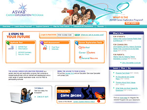 Graphic of ASVAB website